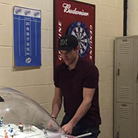 Andrew Shaw of the BlackHawks Visits